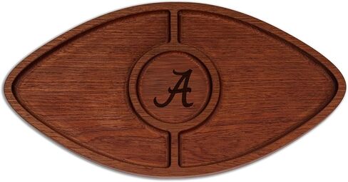 The Memory Company | Licensed NCAA Acacia Football with Round Center Serving Board in Saudi Arabia