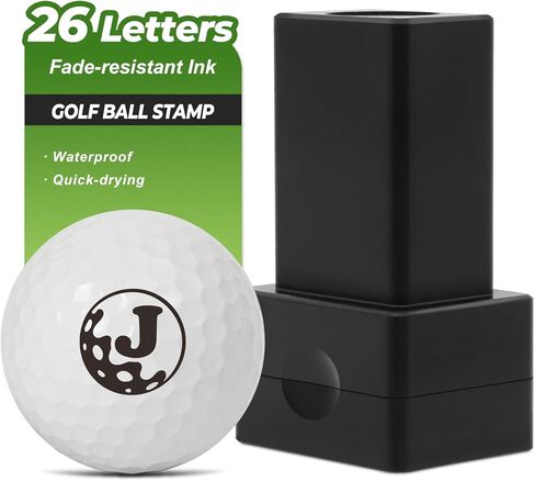 Golf Ball Stamp - Golf Accessories for Men - Personalized Golf Marker - Golf Ball Marker for ID - 26 Letters Golf Gifts for Men & Golfers - Essential Golf Stuff - Durable Golf Stamp for Golfer，J in Saudi Arabia