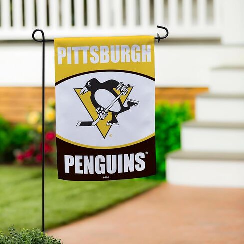 NHL Pittsburgh Penguins Garden Flag 12x18 Double Sided, Officially Licensed Sports Flags For Outside, Indoor and Outdoor Flags for Hockey Fans in Saudi Arabia