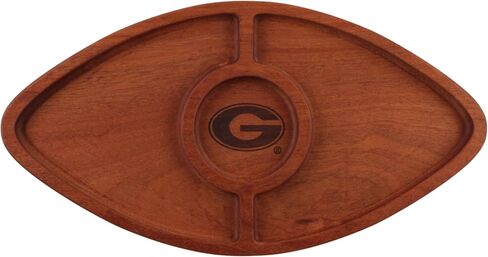 The Memory Company | Licensed NCAA Acacia Football with Round Center Serving Board in Saudi Arabia