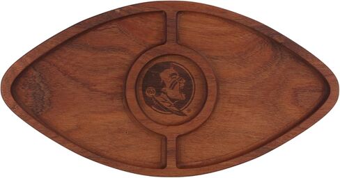 The Memory Company | Licensed NCAA Acacia Football with Round Center Serving Board in Saudi Arabia