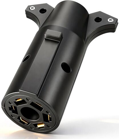 7 Way to 6 Pin Trailer Adapter Plug - RV Blade Vehicle to Round Trailer Connector, No-Splice Installation, Durable Compact Design for Camping, Towing (6-Pin to 7-Pin Adapter) in Kuwait