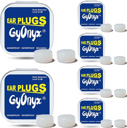 6 أزواج من سدادات الأذن للنوم والسباحة والحفلات الموسيقية والسفر والدراسة - سدادات أذن سيليكون ناعمة عازلة للضوضاء للأطفال والكبار، سدادات أذن مقاومة للماء وقابلة للتشكيل لتقليل الضوضاء مع حافظة in Kuwait