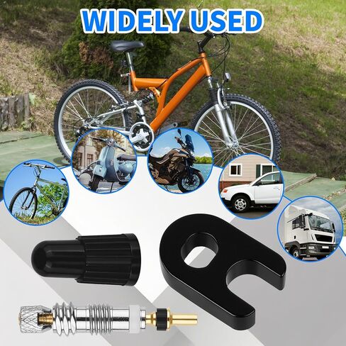 22 Pcs Presta Valve Core Repair Kit, 10 Valve Cores 10 Valve Caps 2 Plastic Buckles Brass Presta Valve Stem Adapter for MTB Bicycle Tires in Saudi Arabia