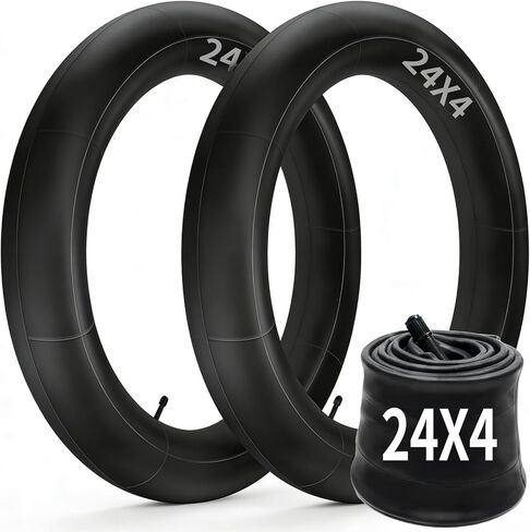 عبوتان من الأنابيب الداخلية للدراجة ذات الإطارات الدهنية، أنبوب دراجة عالي التحمل 20/24/26 X4.0، أنبوب داخلي مع صمام شريدر 32 مم للدراجة الإلكترونية لدراجة جبلية ثلجية in Kuwait