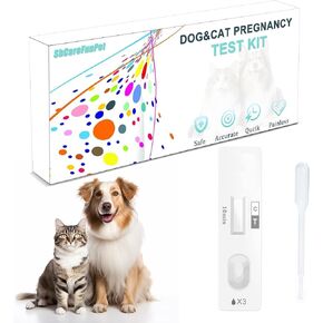 Pet Pregnancy Test Kit for Dogs and Cats - At-Home Urine Relaxin Detection Strip - 98.8% Accuracy, Non-Invasive & Stress-Free - Individually Sealed Protective Packaging (1 Count) in Kuwait