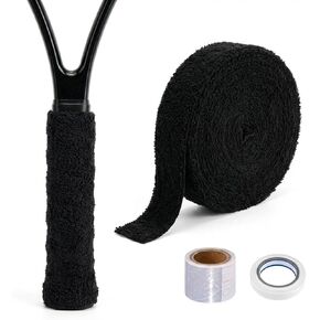 WAKALALA Tennis Towel Grip Tape 3-in-1 Set | 16.4 FT Extra Long Cotton Anti-Slip Overgrip for Tennis & Badminton Rackets | Max Sweat Absorption & Shock Reduction in Kuwait