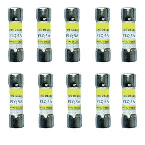 10-Pack New FLQ-5A FLQ 5A 500Vac Time Delay Fuse,FLQ-5 Time-Delay Cartridge Fuses in Kuwait