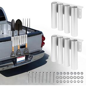 حامل مجرفة للشاحنة/المقطورة، 8 فتحات في 2 رف أدوات مقطورة عالي التحمل لأدوات التشذيب والمكابس والأدوات اليدوية للحديقة والتركيب الآمن يمنع الخسارة in Kuwait