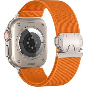 Stretchy Nylon Band Compatible for Apple Watch Band 44/42/45/46/49mm Men in Kuwait