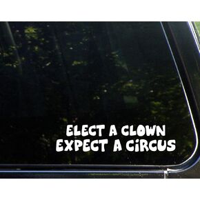 اختر مهرجًا، توقع سيركًا - 8-1/2 بوصة × 2-1/2 بوصة - ملصق من الفينيل مقطوع بالقالب/ملصق ممتص للصدمات للنوافذ والسيارات والشاحنات وأجهزة الكمبيوتر المحمولة، إلخ. in Kuwait