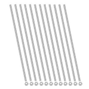 24 حزمة قضبان ملولبة بطول M3 × 250 مم مع صواميل سداسية، 12 قطعة M3 × 250 مم 304 من الفولاذ المقاوم للصدأ جميع القضبان الملولبة بالكامل (M3-0.5 درجة الخيط)، 12 قطعة صواميل سداسية للشماعات، ومسامير على شكل حرف U ومشابك. in Kuwait