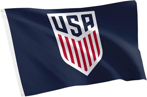 صبار الصحراء الأمريكي لكرة القدم علم USMNT الولايات المتحدة الأمريكية الفريق الوطني للرجال 100% بوليستر للاستخدام الداخلي والخارجي 3 × 5 أقدام معدات مرخصة رسميًا (أزرق، الولايات المتحدة الأمريكية لكرة القدم - ب) in Saudi Arabia