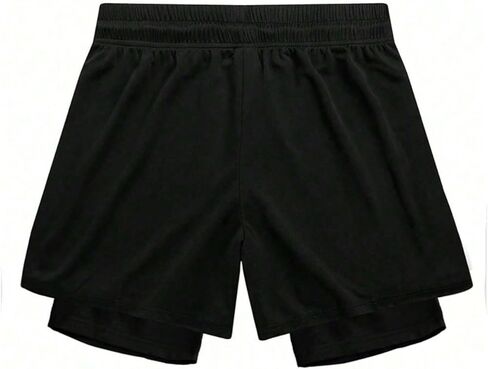 Men’s Athletic Running Shorts with Liner Double Layer Gym Workout Training Shorts for Fitness Running and Active Wear in Saudi Arabia