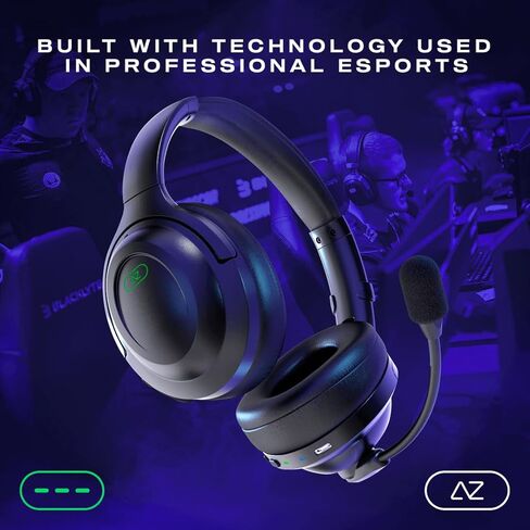 ACEZONE A-Blaze Wireless Gaming Headset – Hybrid Active Noise Cancellation, Flip-to-Mute Noise-Canceling Mic, Interchangeable Ear Pads, Up to 45H Battery Life in Saudi Arabia
