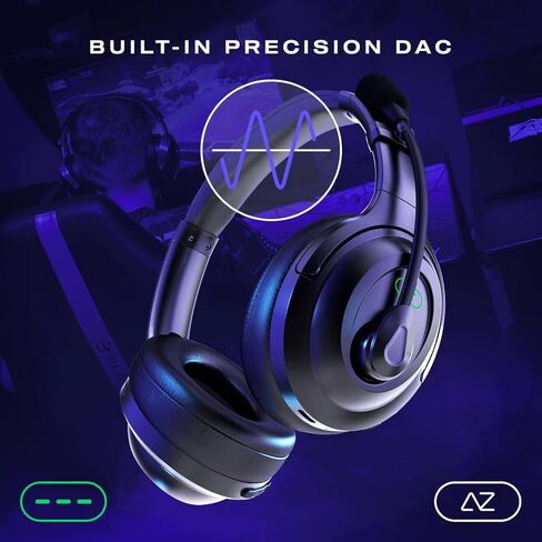ACEZONE A-Blaze Wireless Gaming Headset – Hybrid Active Noise Cancellation, Flip-to-Mute Noise-Canceling Mic, Interchangeable Ear Pads, Up to 45H Battery Life in Saudi Arabia