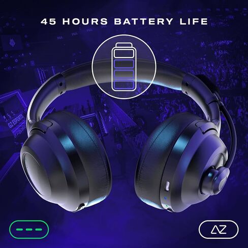 ACEZONE A-Blaze Wireless Gaming Headset – Hybrid Active Noise Cancellation, Flip-to-Mute Noise-Canceling Mic, Interchangeable Ear Pads, Up to 45H Battery Life in Saudi Arabia