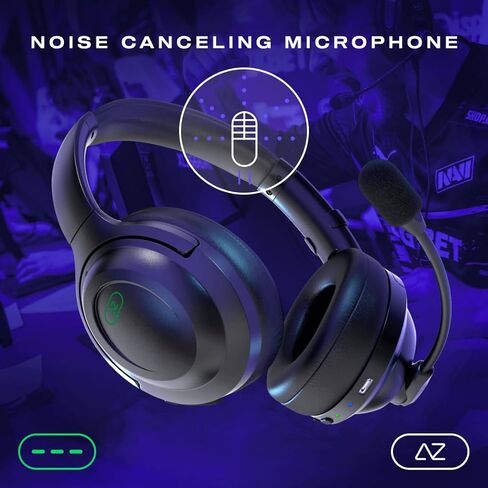 ACEZONE A-Blaze Wireless Gaming Headset – Hybrid Active Noise Cancellation, Flip-to-Mute Noise-Canceling Mic, Interchangeable Ear Pads, Up to 45H Battery Life in Saudi Arabia