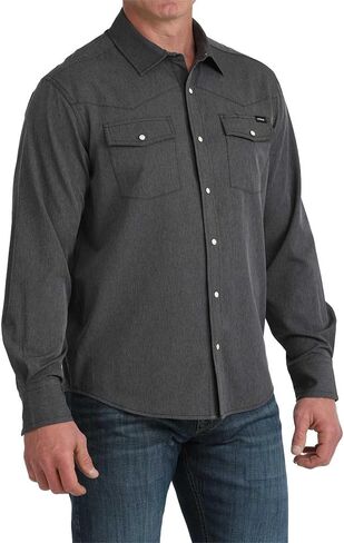 Cinch Men's Camp Black Snap Shirt in Saudi Arabia
