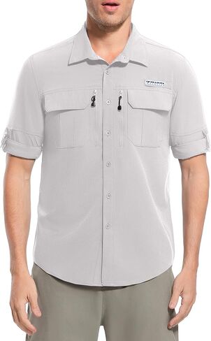 Men's Outdoor Sun Protection Shirt Long Sleeve Quick Dry Lightweight Breathable UPF50+ Hiking Fishing Travel Camping in Saudi Arabia
