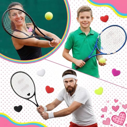 8 قطع من ممتص صدمات مضرب التنس، مضاد للانزلاق، أداة ترطيب الاهتزاز من السيليكون الملون للمضرب، ملحقات صالة الألعاب الرياضية للرجال والنساء in Kuwait
