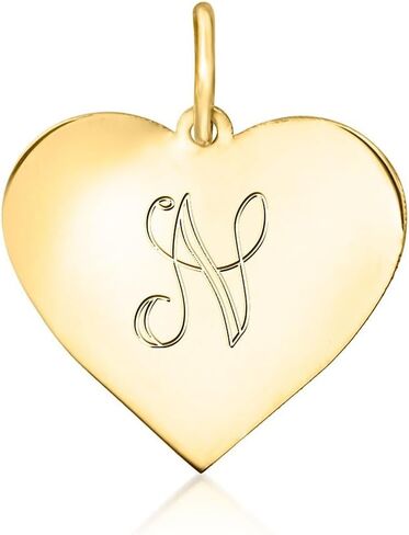 Pure Collection by Ross-Simons Italian 14kt Yellow Gold Personalized Heart Charm in Saudi Arabia