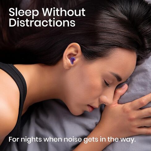 Manta Sleep Earplugs – Engineered for Maximum Side-Sleep Comfort, Reusable Ear Plugs for Noise Reduction, Includes 5 Sizes for a Perfect Fit, Stays in Place All Night in Kuwait