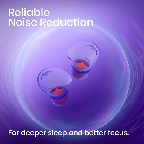 Manta Sleep Earplugs – Engineered for Maximum Side-Sleep Comfort, Reusable Ear Plugs for Noise Reduction, Includes 5 Sizes for a Perfect Fit, Stays in Place All Night in Kuwait