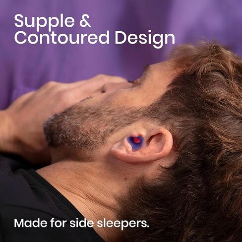 Manta Sleep Earplugs – Engineered for Maximum Side-Sleep Comfort, Reusable Ear Plugs for Noise Reduction, Includes 5 Sizes for a Perfect Fit, Stays in Place All Night in Kuwait