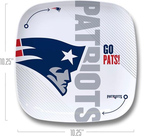 طبق حفلات كبير من YouTheFan مرخص رسميًا من الدوري الوطني لكرة القدم الأمريكية - 10.25 بوصة × 10.25 بوصة - 100% ميلامين، آمن للاستخدام في غسالة الأطباق، خالٍ من مادة BPA - هدية للمعجبين للوجبات الخفيفة والمقبلات والأطعمة in Kuwait