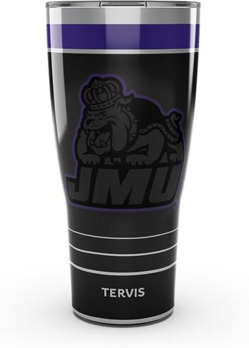 Tervis Traveller James Madison Dukes - كوب سفر ثلاثي معزول للعبة ليلية يحافظ على المشروبات باردة وساخنة، 30 أونصة، من الفولاذ المقاوم للصدأ in Saudi Arabia
