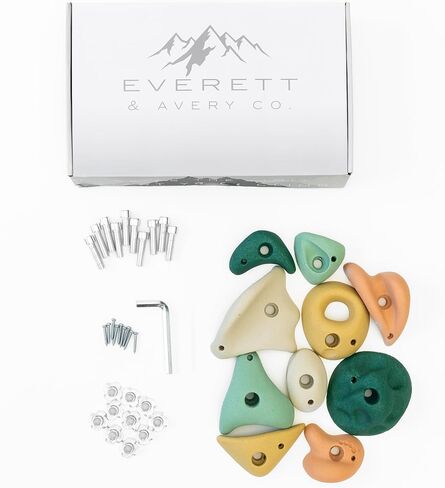Everett & Avery Co. Premium Rock Climbing Holds - Rock Climbing Wall for Kids Inside - Rock Wall Climbing Holds Kids - Indoor Rock Climbing Wall for Kids in Saudi Arabia