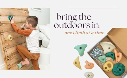 Everett & Avery Co. Premium Rock Climbing Holds - Rock Climbing Wall for Kids Inside - Rock Wall Climbing Holds Kids - Indoor Rock Climbing Wall for Kids in Saudi Arabia
