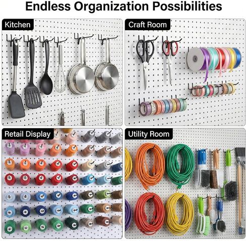 100 Pcs 4 Inch Peg Board Shelving Hooks, Black Pegboard Hooks, Heavy Duty Wall Display Hook Bulk for 1/8 and 1/4 Pegboard, for Garage Storage, Craft Organizing, Kitchen, Store in Saudi Arabia