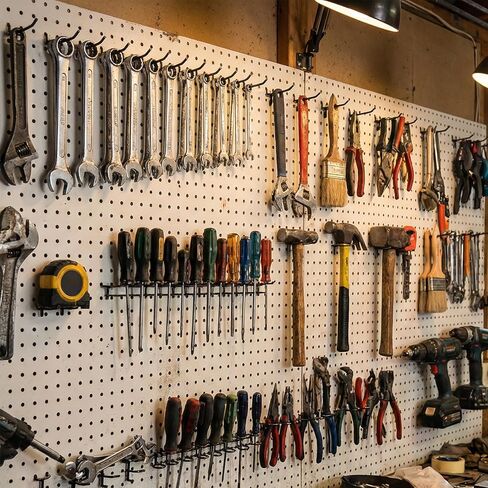 100 Pcs 4 Inch Peg Board Shelving Hooks, Black Pegboard Hooks, Heavy Duty Wall Display Hook Bulk for 1/8 and 1/4 Pegboard, for Garage Storage, Craft Organizing, Kitchen, Store in Saudi Arabia