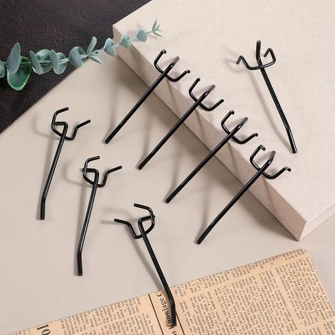 100 Pcs 4 Inch Peg Board Shelving Hooks, Black Pegboard Hooks, Heavy Duty Wall Display Hook Bulk for 1/8 and 1/4 Pegboard, for Garage Storage, Craft Organizing, Kitchen, Store in Saudi Arabia