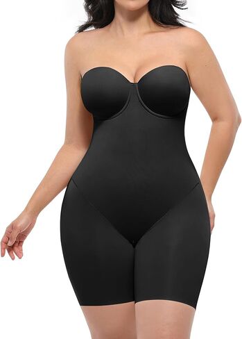 ملابس داخلية بدون حمالات من SHAPELLX للنساء للتحكم في البطن وشد المؤخرة بدون خياطة من فاجا للنساء باللون الأسود in Saudi Arabia