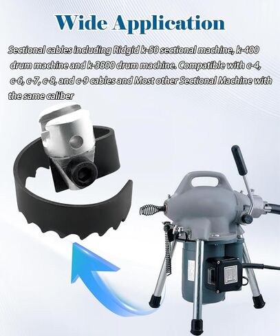 قاطع حلزوني مقاس 2 بوصة يناسب ماكينات التصريف Ridgid K-50 K-400 K-3800، ملحق ثعبان الصرف يحل محل T-209 63025. in Saudi Arabia