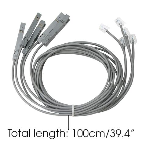 110 Test Head to RJ11 RJ45 Alligator Clip Voice Lead Adaptor - 5PCS 110 Phone Block Test Cable Adapter Check Cord for Phone Module Telecom Patch Panel in Saudi Arabia