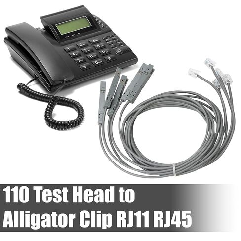 110 Test Head to RJ11 RJ45 Alligator Clip Voice Lead Adaptor - 5PCS 110 Phone Block Test Cable Adapter Check Cord for Phone Module Telecom Patch Panel in Saudi Arabia