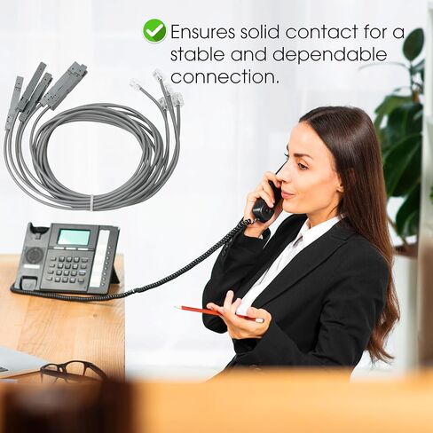 110 Test Head to RJ11 RJ45 Alligator Clip Voice Lead Adaptor - 5PCS 110 Phone Block Test Cable Adapter Check Cord for Phone Module Telecom Patch Panel in Saudi Arabia