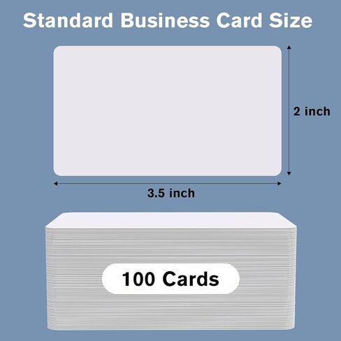 MaxGear 100Pcs Blank Business Cards, Small Note Cards Small Blank Cards, 3.5" x 2" Thank You Cards Small Business, Message Cards DIY Gift Cards, Small Cardstock, Kraft Paper, 200 GSM White Cards in Saudi Arabia