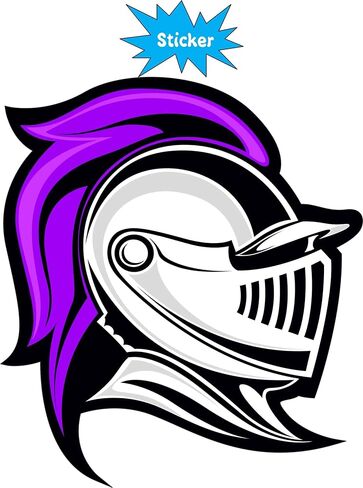 StickerTalk Purple Knight Mascot Vinyl Sticker, 4 inches by 4.5 inches in Saudi Arabia