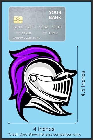 StickerTalk Purple Knight Mascot Vinyl Sticker, 4 inches by 4.5 inches in Saudi Arabia