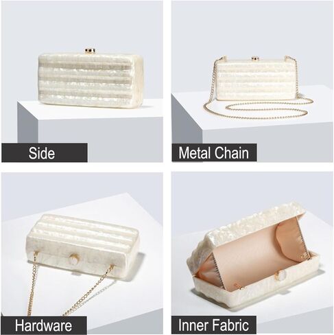 Women Acrylic Clutch Purse Marbled Evening Shoulder Bag for Wedding Cocktail Party Prom in Saudi Arabia