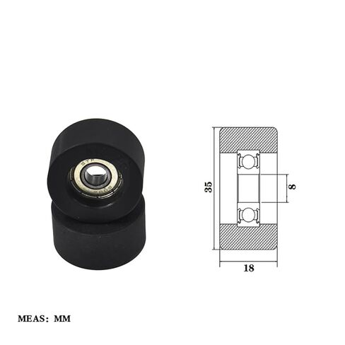 محمل بولي يوريثين مصبوب PU60835-18 عجلة توجيه بكرة تحمل مطاطية in Kuwait