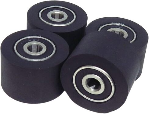 1 قطعة 30 مللي متر بكرة مطلية بالبولي يوريثين مع محامل 626RS مزدوجة 6x30x20 مللي متر PUT62630-20 آلة قناع عجلة توجيه مطاطية ناعمة in Kuwait