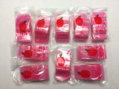 1510 (1.5"X1") Pink Color Apple Brand Bags Mini Resealable Baggies, Case of 1,000 in Kuwait