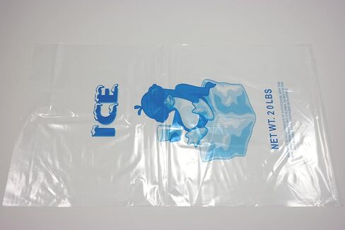 ASSUREPAK 20LB Ice Bags - 250 Bags/Case Strong Plastic Bag Clear Printed -14"x27" 2.30 mil in Saudi Arabia