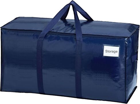 Extra Heavy Duty Large Moving Bags with Strong Zipper & Comfortable Handles, Sturdy & Durable Clothes Storage Bags Totes Bins, Dark Blue Packing Moving Boxes (1-pack) in Saudi Arabia